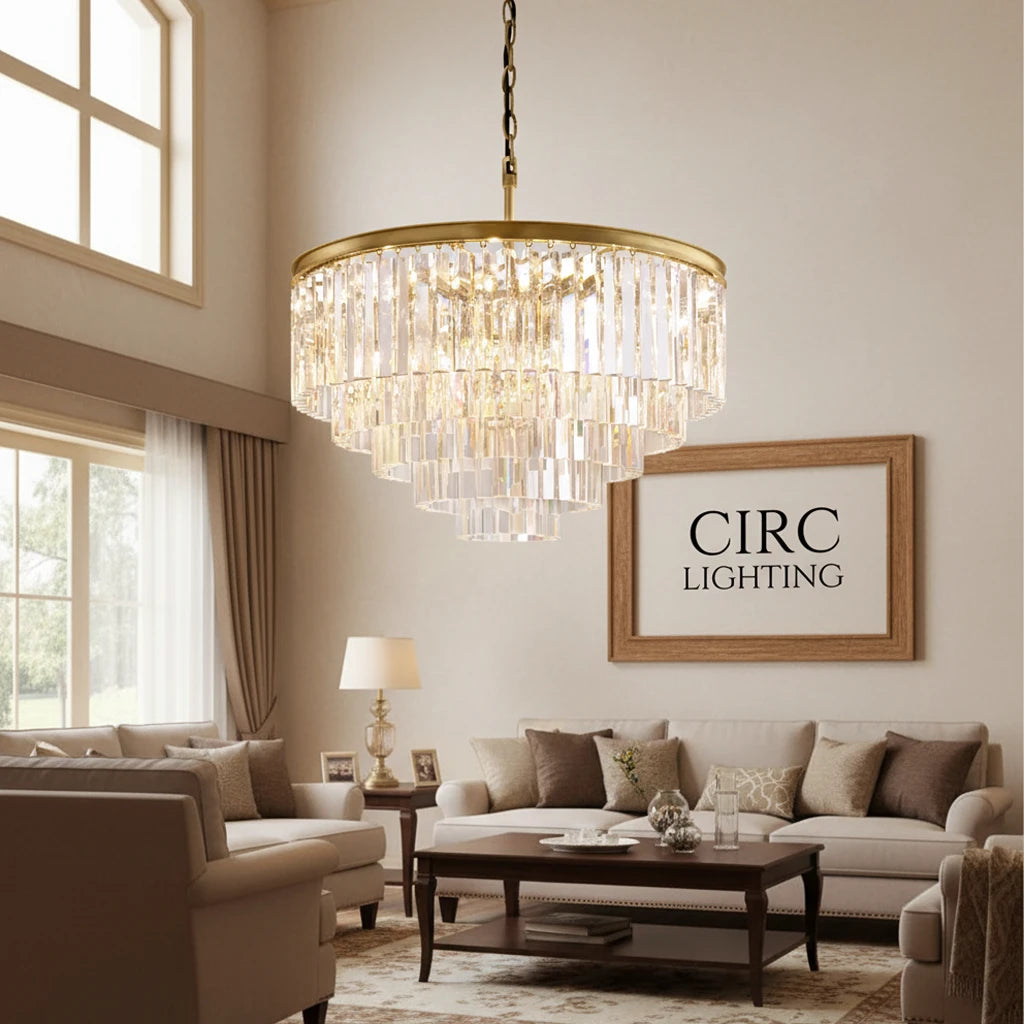 1920s Odeon Round Chandelier 32"