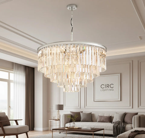 1920s Odeon Round Chandelier 32"