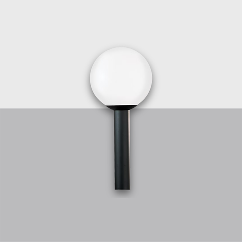 Globe 12" Post Lantern | Minimalist Modern Outdoor Globe Lighting