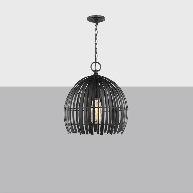 Hanalei Small Pendant Light | Woven Basket Modern Pendant Fixture