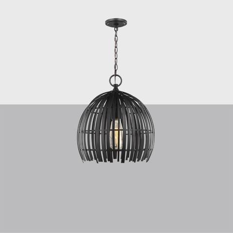 Hanalei Small Pendant Light | Woven Basket Modern Pendant Fixture