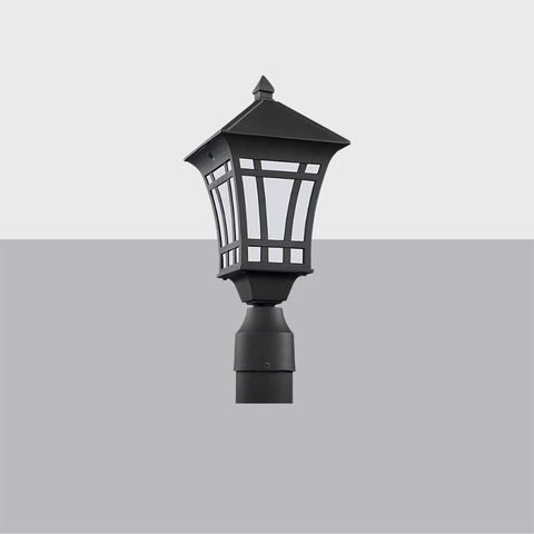 Herrington One Light Outdoor Post Lantern 89231 | Transitional Asian-Inspired