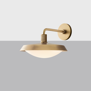 Kennan Barn Sconce | Industrial Brass Outdoor Wall Light