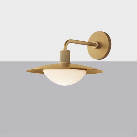 Kennan Round Sconce | Modern Brass Wall Light Fixture