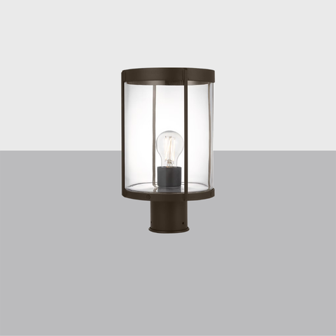 Luning 13" Outdoor Post Lantern | Industrial Modern Exterior Light
