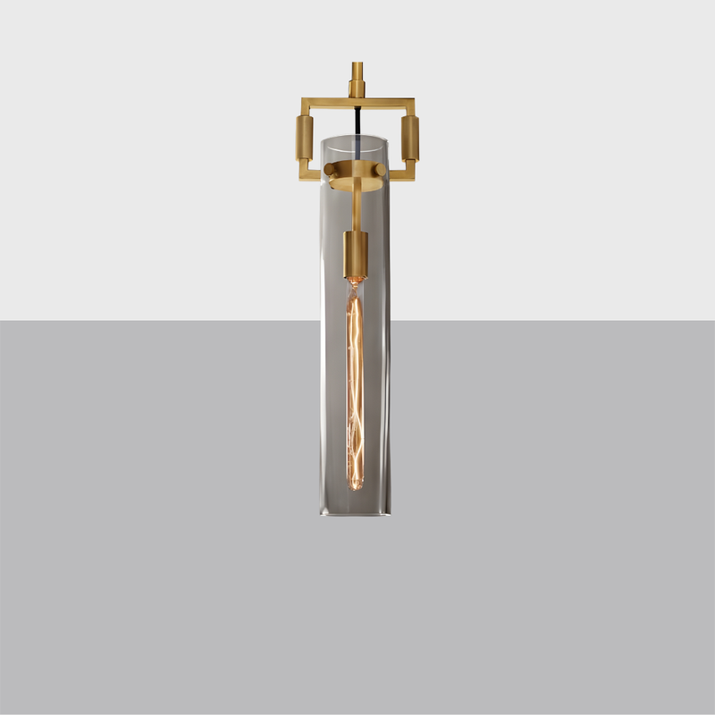 Machinist Glass Cylinder Pendant Light