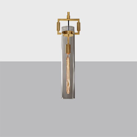 Machinist Glass Cylinder Pendant Light
