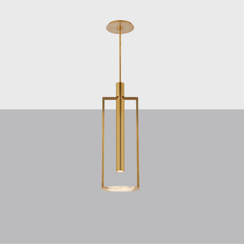 Melange Medium Floating Disc Pendant | Luxury Alabaster LED Light