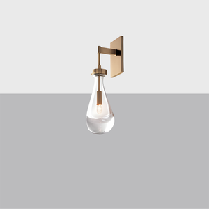 Rain Outdoor Sconce | Luxury Blown Glass & Brass Wall Light