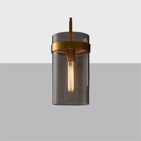 Luxury Hand-Blown Glass Pendant Light – Ravelle 10" with Steel Frame