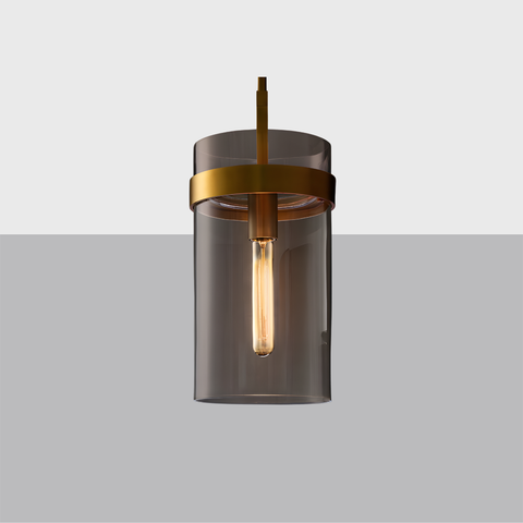 Luxury Hand-Blown Glass Pendant Light with Steel & Aluminum Frame