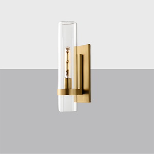 Ravelle Grand Outdoor Sconce | Large Brass & Glass Wall Light