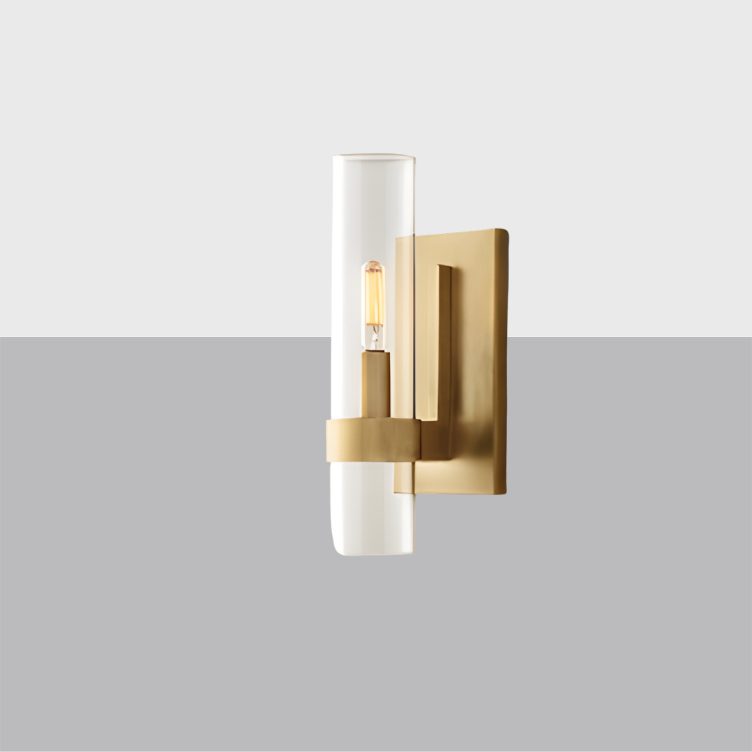 Ravelle Outdoor Sconce | Luxury Brass & Blown Glass Wall Light