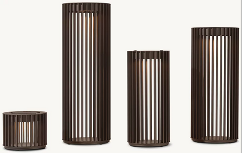 Porto Aluminum Round Solar Lantern