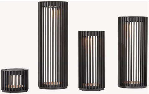 Porto Aluminum Round Solar Lantern