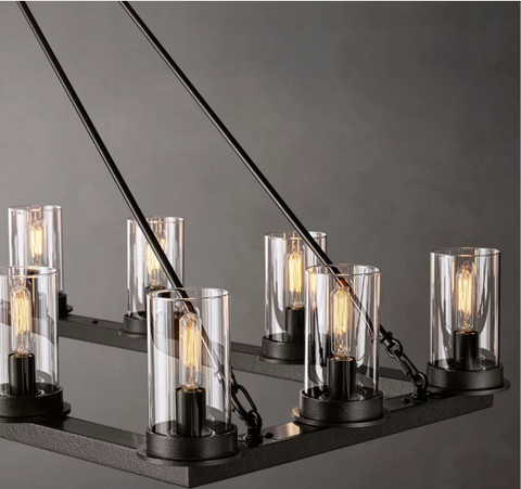 Ondra Linear Clear Glass Chandelier 72"