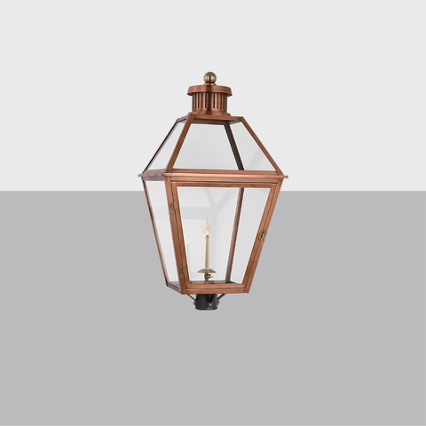 Stratford Gas Post Light | Classic Copper Outdoor Gas Lantern