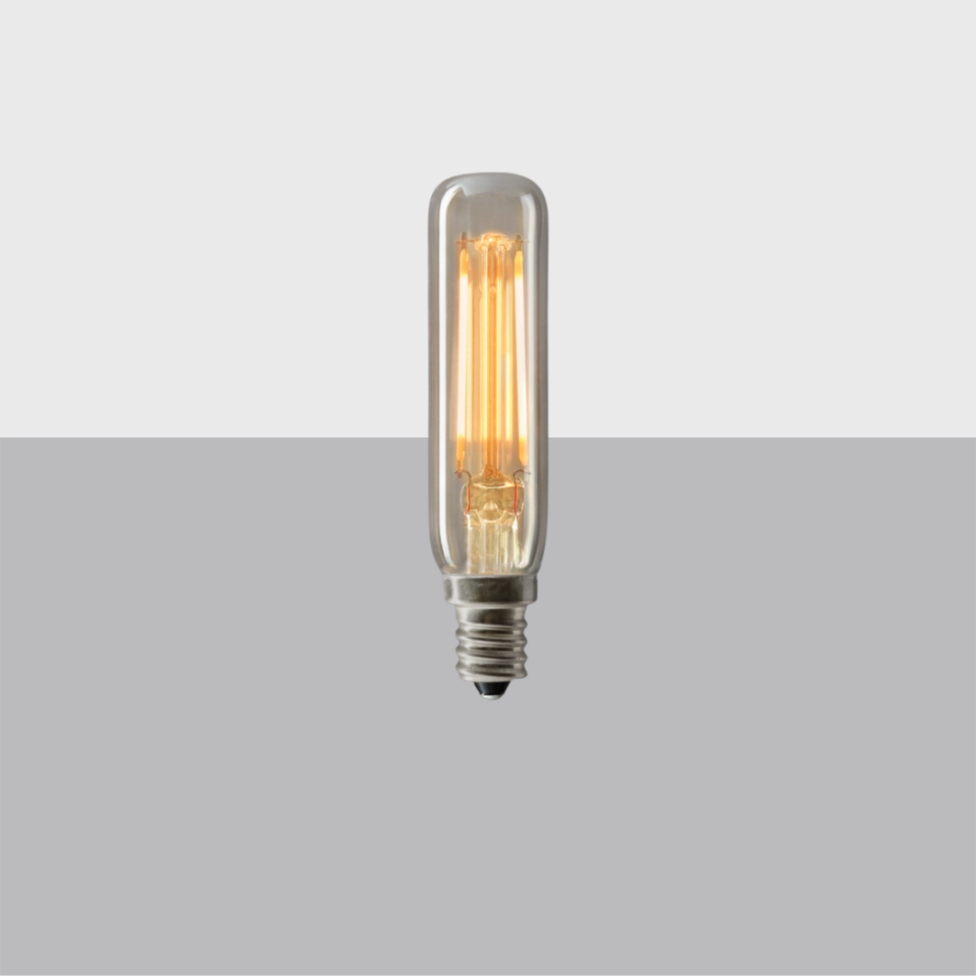 T6 Tube Amber Candelabra Filament LED Bulb 2.5W