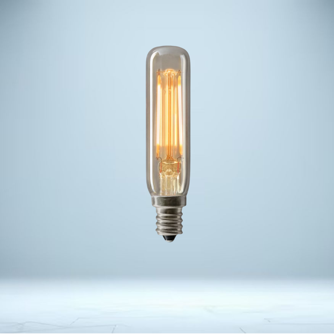 T6 Tube Amber Candelabra Filament LED Bulb 2.5W