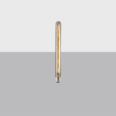 T8 11⅜" Tube Amber E26 Incandescent Bulb 40W - 2700K, 110 Lumens, Amber Glass