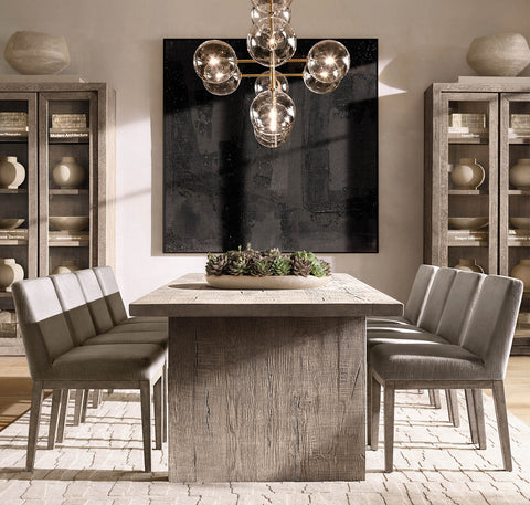 Glass Globe Mobile Linear Chandelier  | Handcrafted Borosilicate Glass | CIRC