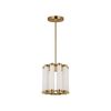 Alo Medium Pendant Light | Fluted Glass Modern LED Fixture