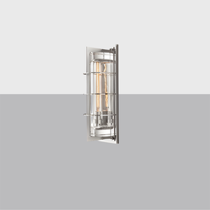 Vicomte Grand Outdoor Sconce | Brass & K9 Glass Light