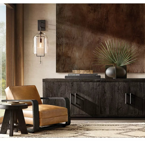 Fulcrum Grand Sconce | Luxury Hand-Blown Glass & Brass Wall Light