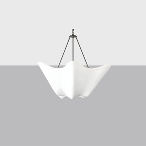 Arceneaux Pendant by CIRC – White Plaster Chandelier