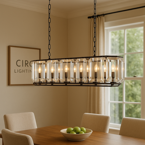 Harlow Crystal Rectangular Chandelier 42"