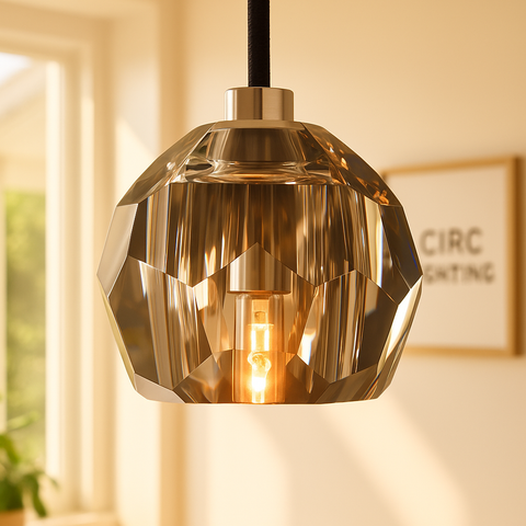 Boule De Cristal Smoke Glass Cord Pendant