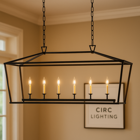 19th C. English Openwork Rectangular Chandelier 54"