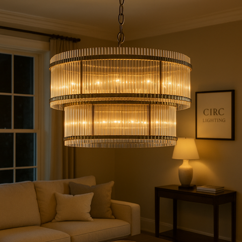 San Marco Two-Tier Round Chandelier 48"