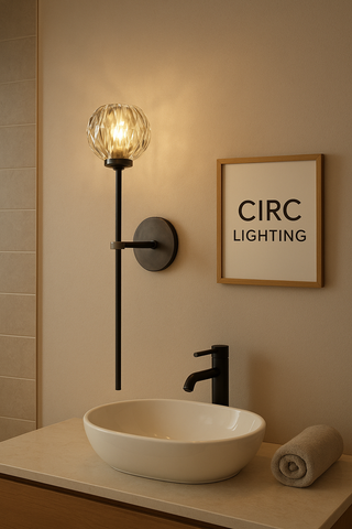 Boule de Cristal Clear Glass Grand Sconce