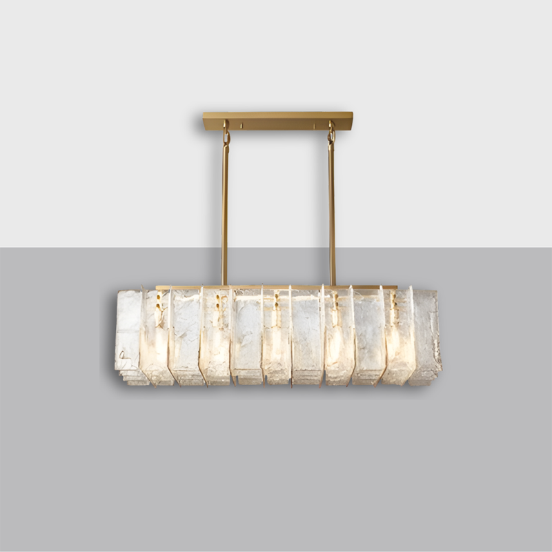 LatticeClear Glass 49" Rectangular Chandelier | CIRC