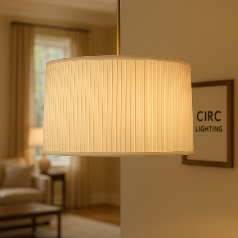 Reed Pleated Drum Pendant