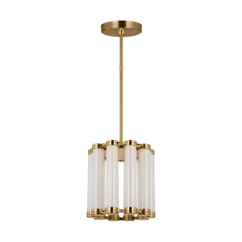 Alo Medium Pendant Light | Fluted Glass Modern LED Fixture