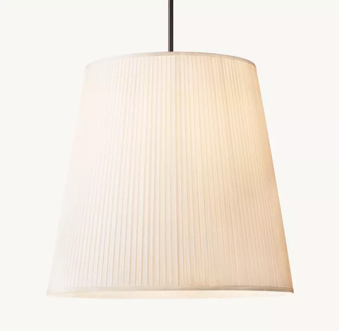 Reed Pleated Barrel Pendant – Silk Ceiling Light