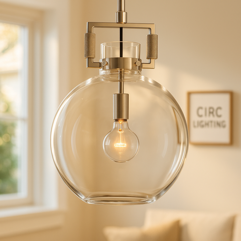 Machinist Glass Globe Pendant