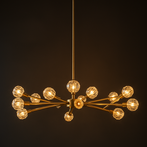 Boule De Cristal Clear Glass Round Chandelier 60"