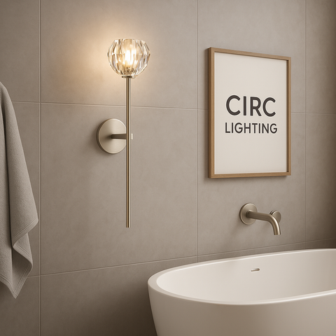 Boule de Cristal Clear Glass Grand Sconce