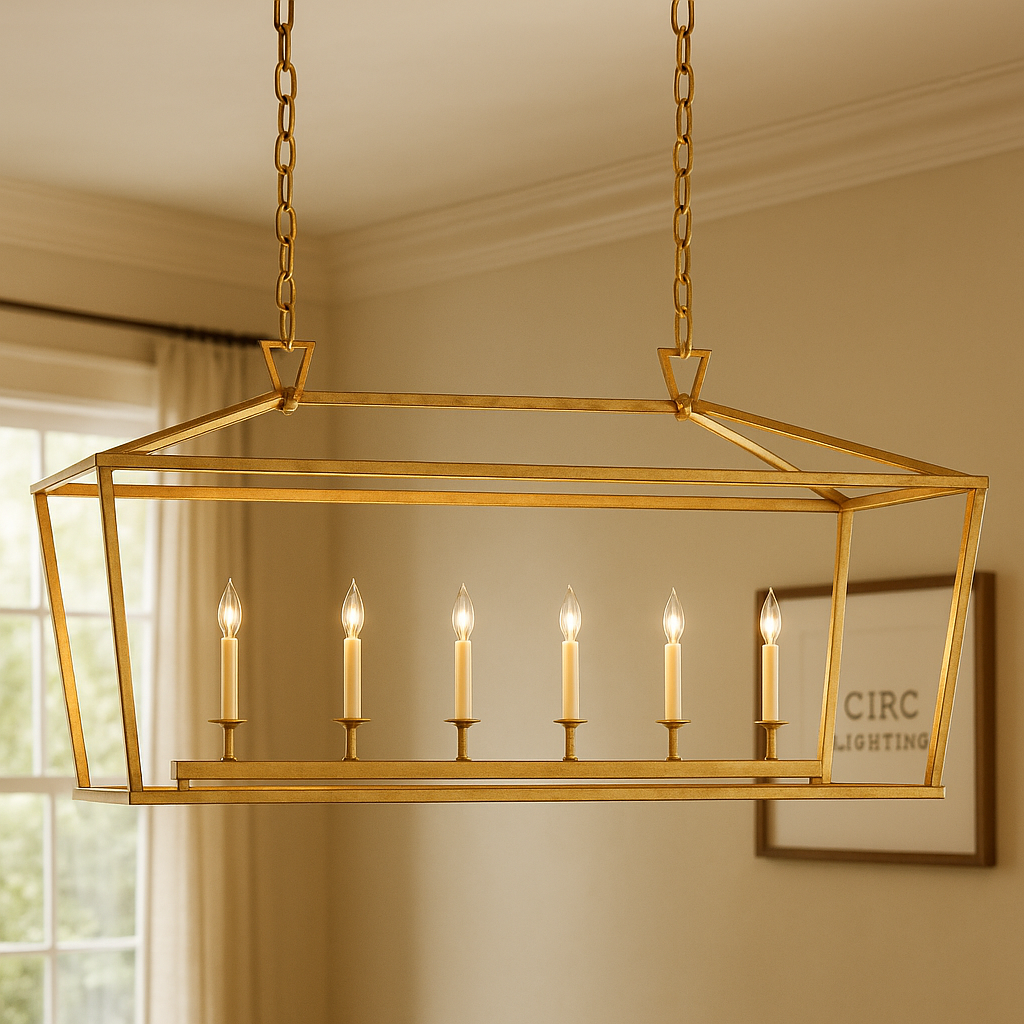19th C. English Openwork Rectangular Chandelier 54"