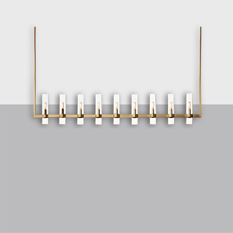 Ravelle Linear Chandelier 73" – Glass LED