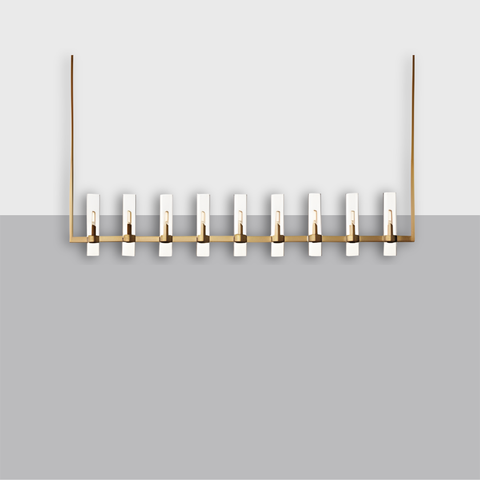 Ravelle Linear Chandelier 73" – Glass LED