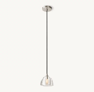 Hemisphere Pendant Light – Solid Brass Crystal Design