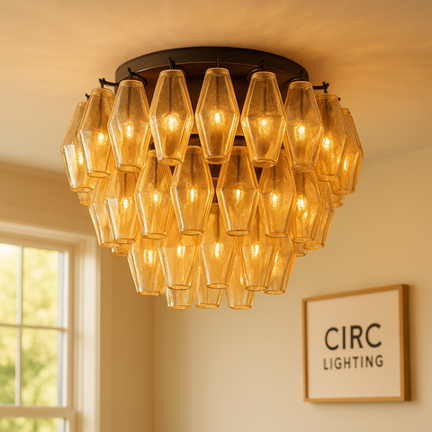 Chiara Clear Glass Flushmount 22"