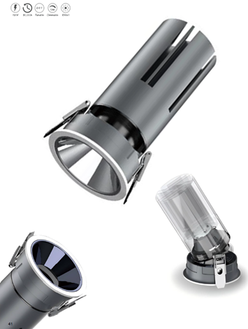 22W LED Architectural Downlight – High Output Precision Lighting in Silver Finish