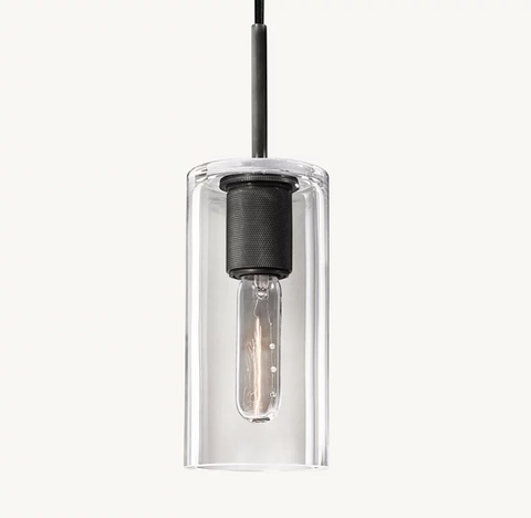 Utilitaire Cylinder Shade Pendant – Glass Light