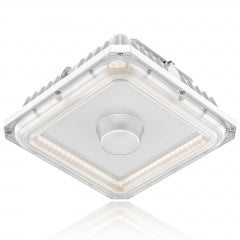 LED Canopy Light 100W/80W/60W CCT Tunable 4.5K/5K/5.7K 100–277V with Built-In Photocell