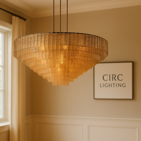 Sirene Clear Glass Round Chandelier 65"